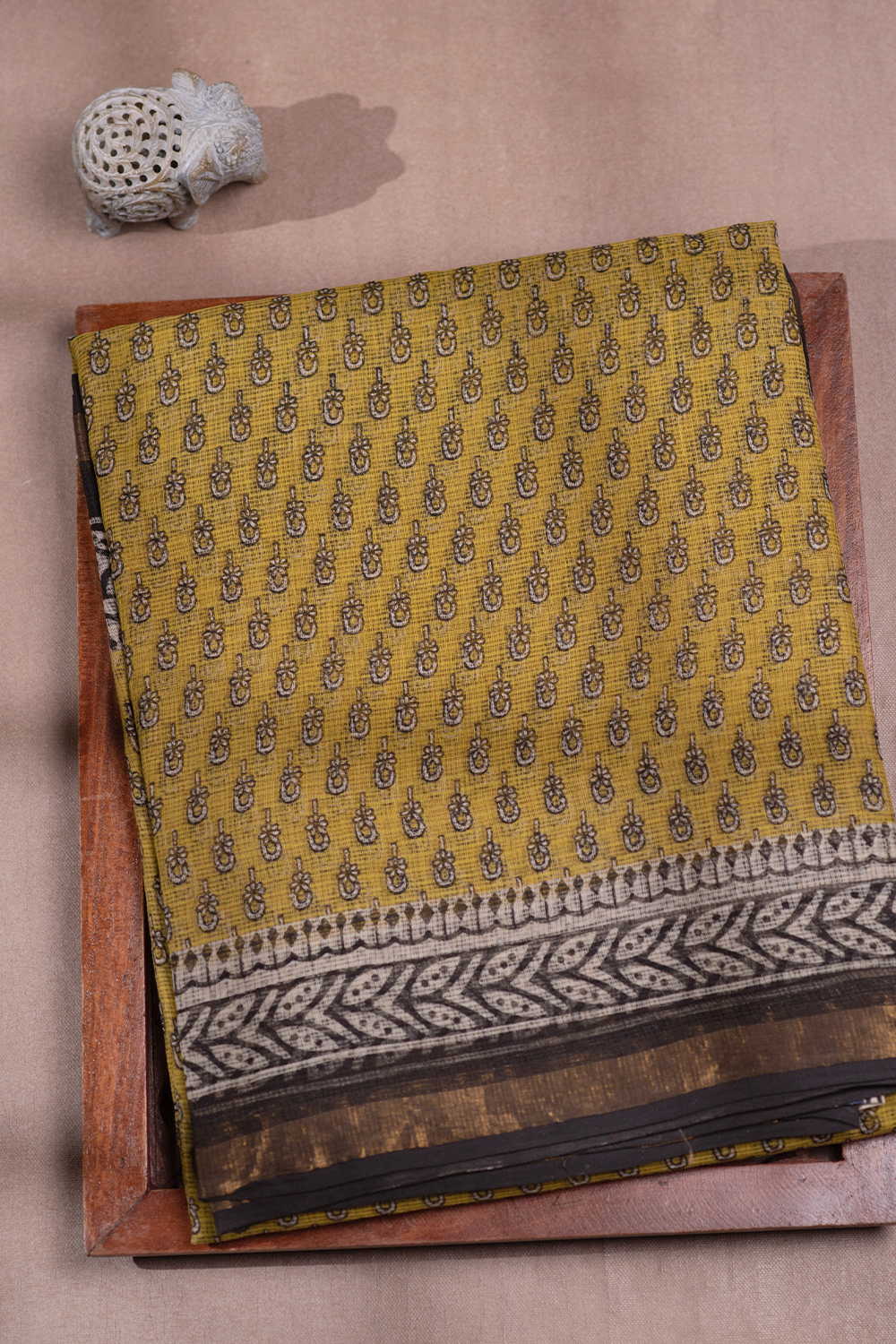 Tiny Motifs Block Printed Kota Cotton saree