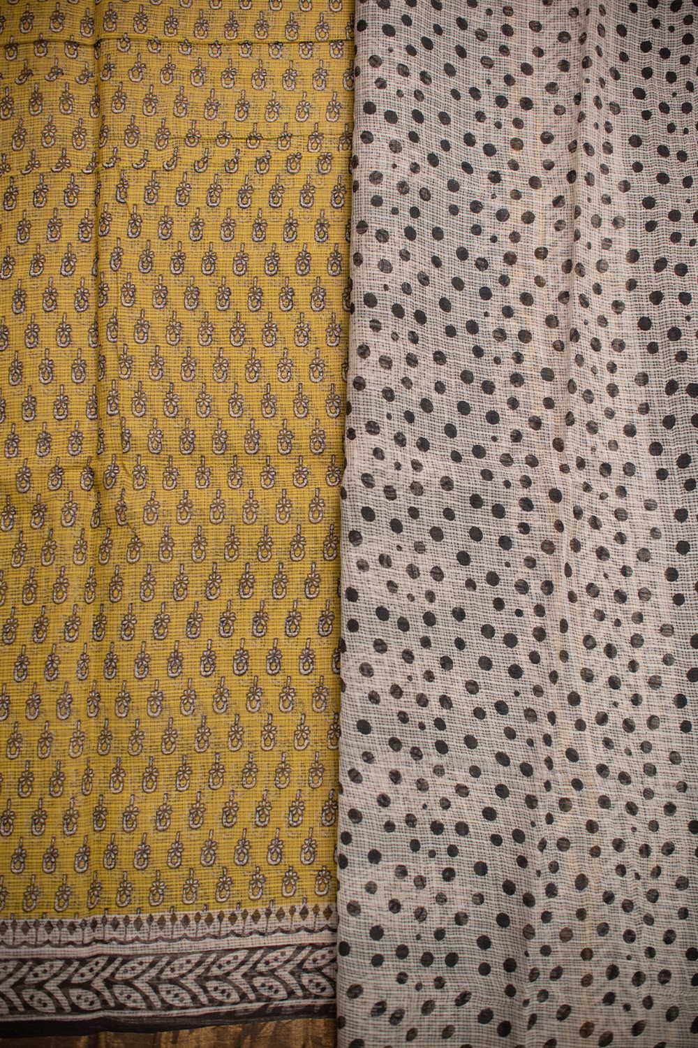 Tiny Motifs Block Printed Kota Cotton saree - Image 4
