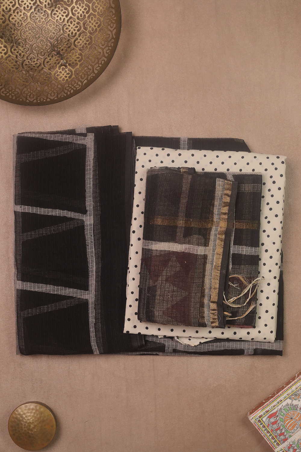 Black - Block Printed Kota Cotton Suit