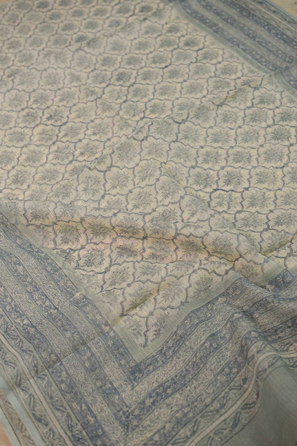 Intricat Design Block Printed Kota Cotton Dupatta - Image 3