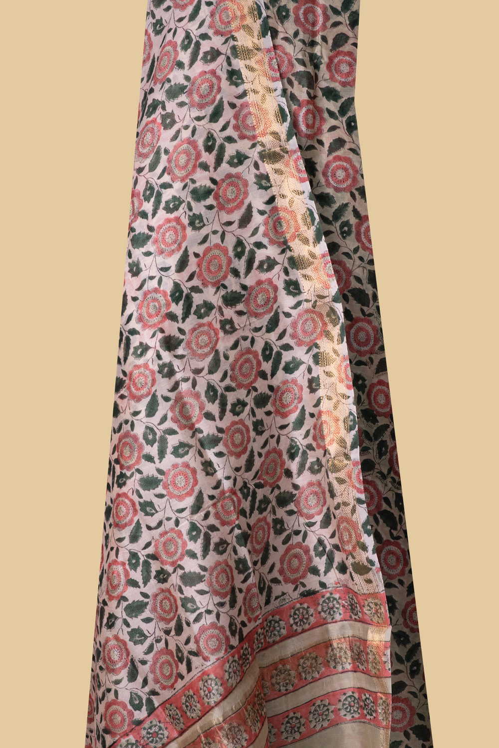 Green Gardern Block Printed Maheshwari Suit