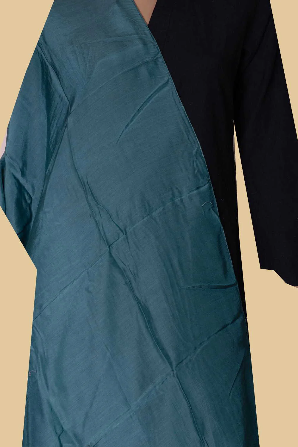 Deep sea Green Modal Silk Stole - Image 2