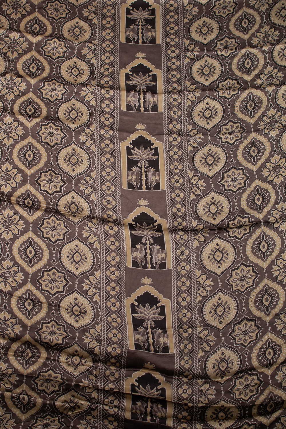 Grey Block Printed Modal Silk Top & Dupatta - Image 3