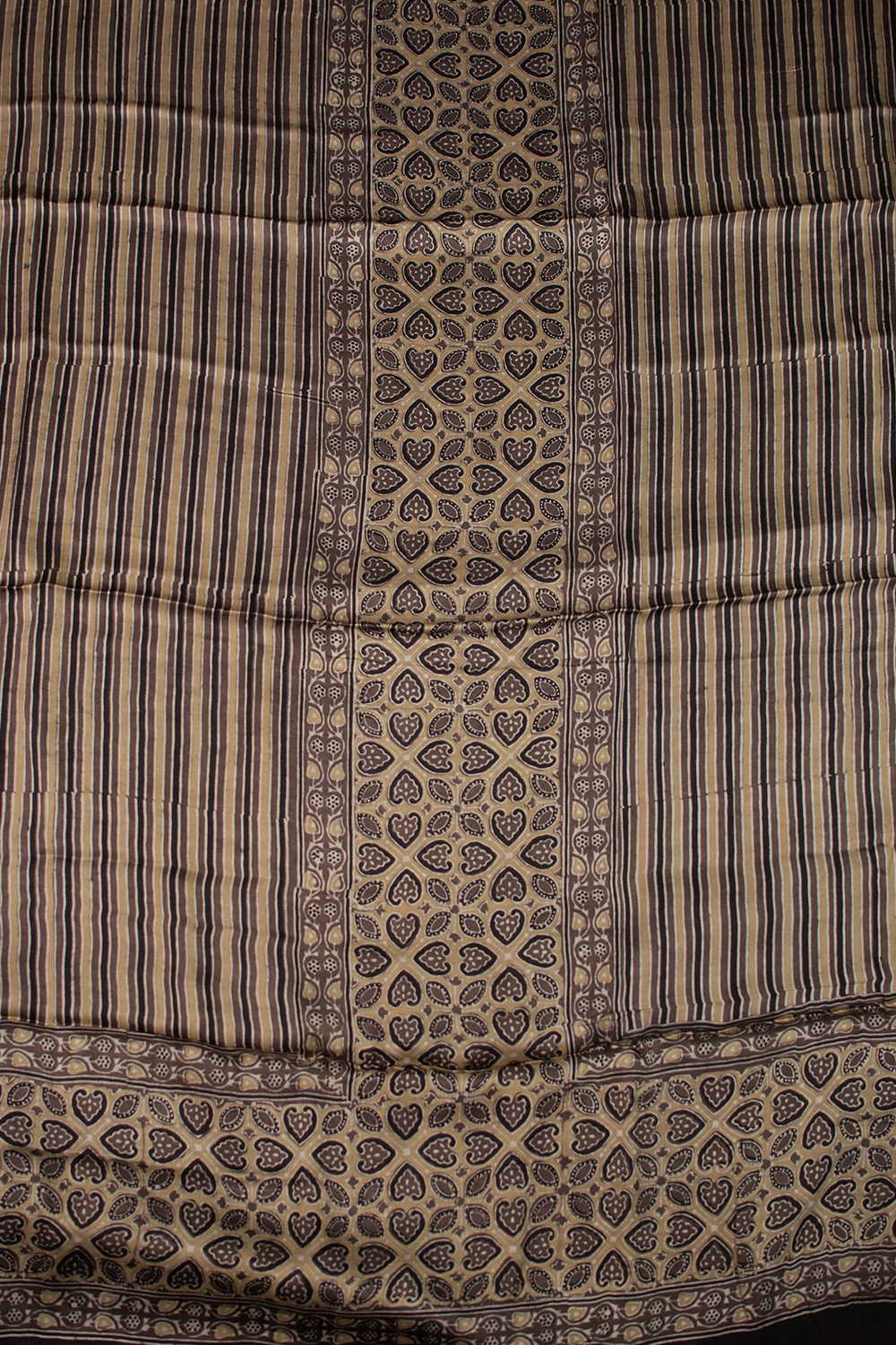 Shade of Grey Block Printed Modal Silk Top & Dupatta - Image 3