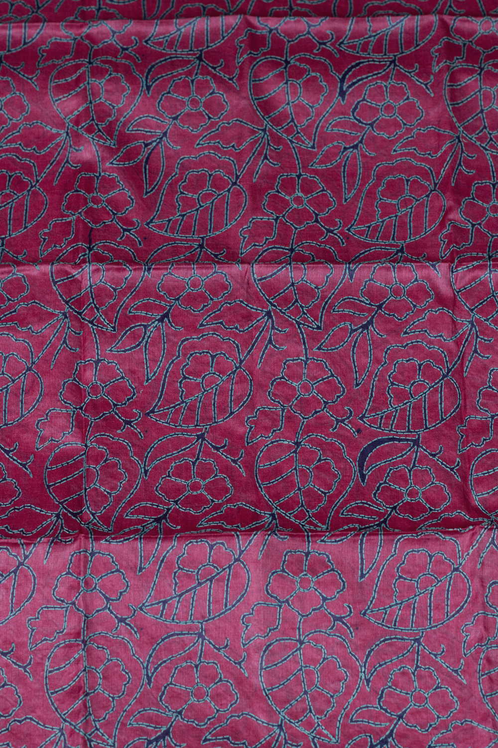 Floral Pattern Kantha Tussar Silk Blouse - Image 2