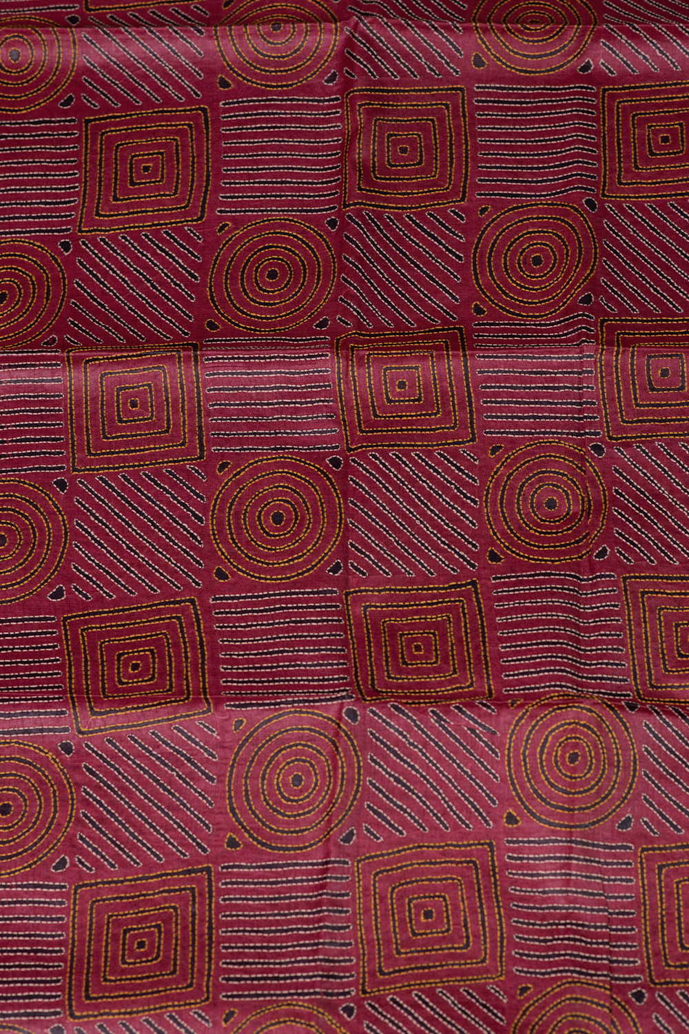 Maroon Kantha Tussar Silk Blouse - Image 2