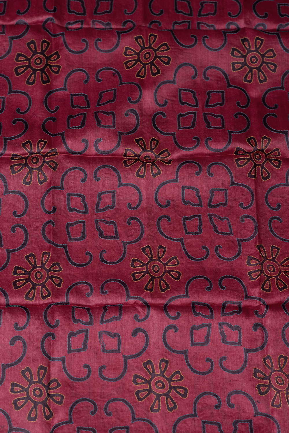 Maroon Shaded Kantha Tussar Silk Blouse - Image 2