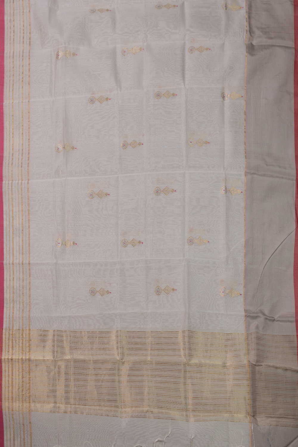 Zari Butti - Cream Chanderi Silk Cotton Dupatta - Image 3