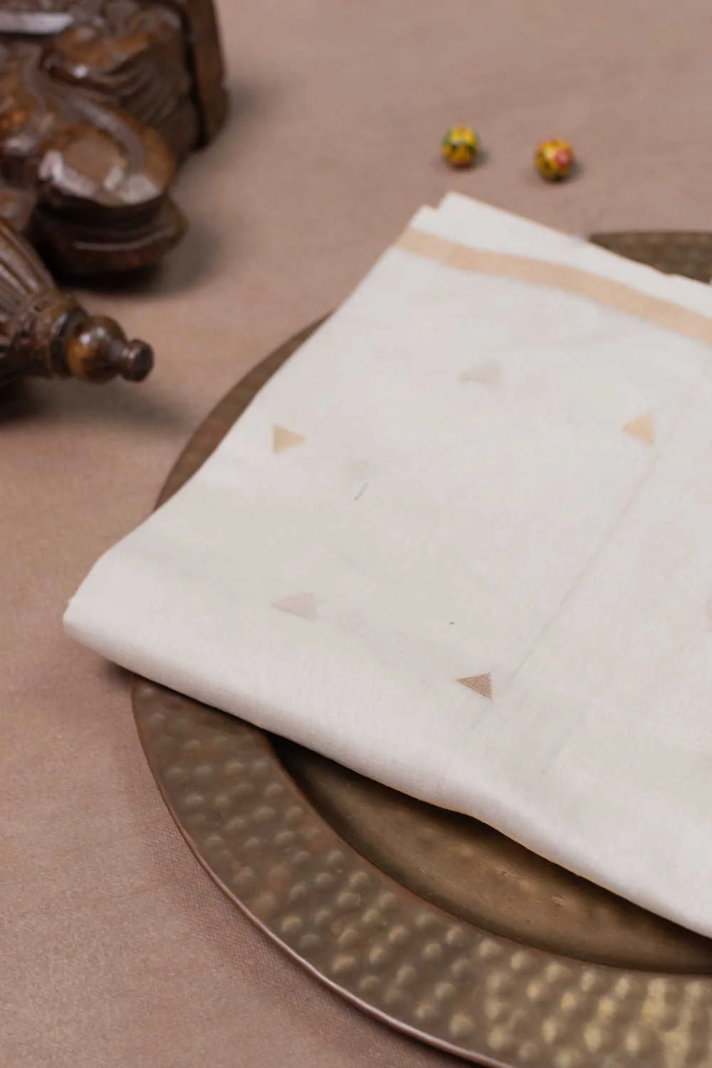 Zari Butti on Cream Chanderi Silk Cotton Dupatta