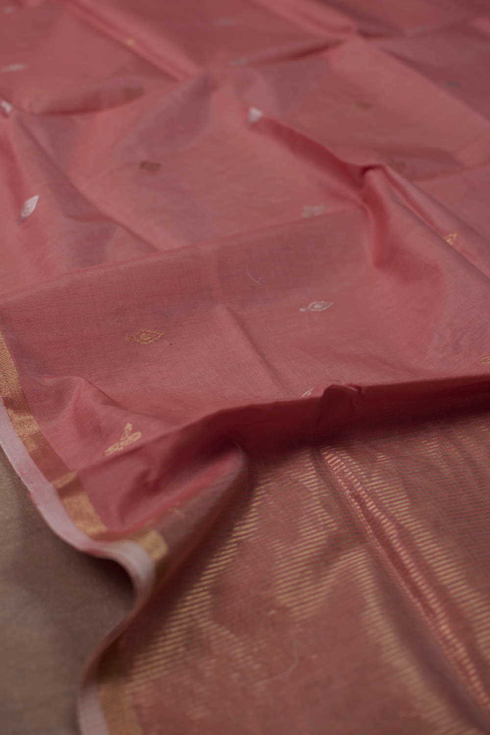 Shades of Pink Chanderi Silk Cotton Dupatta - Image 4