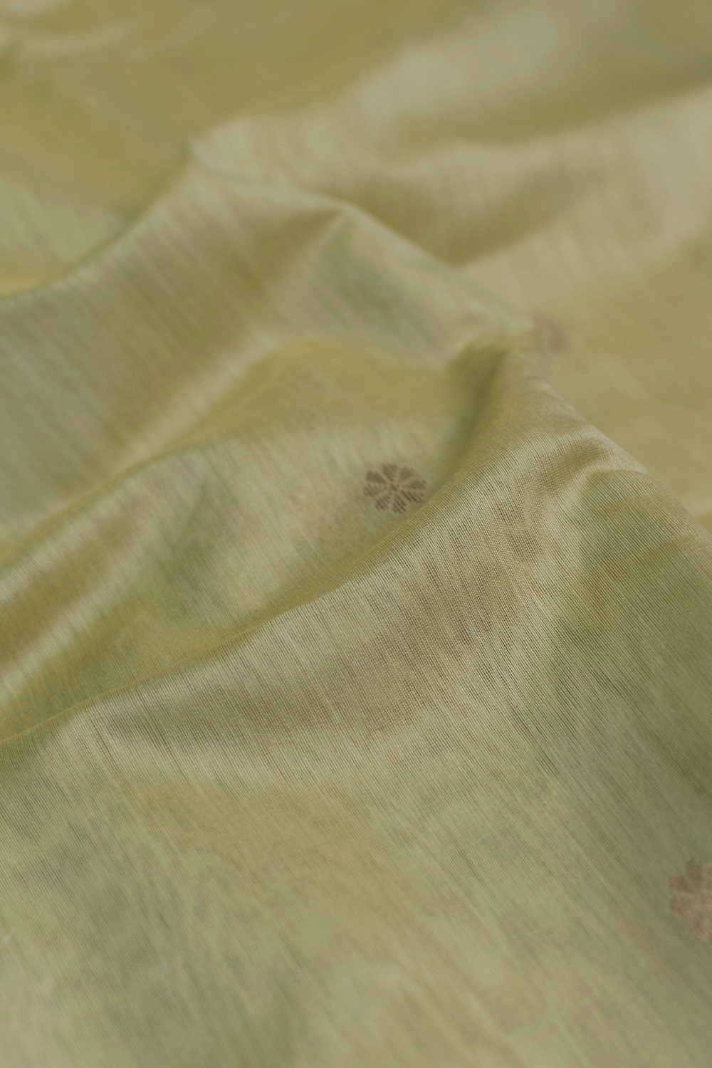 Lighter Green Chanderi Silk Cotton Fabric - Image 3