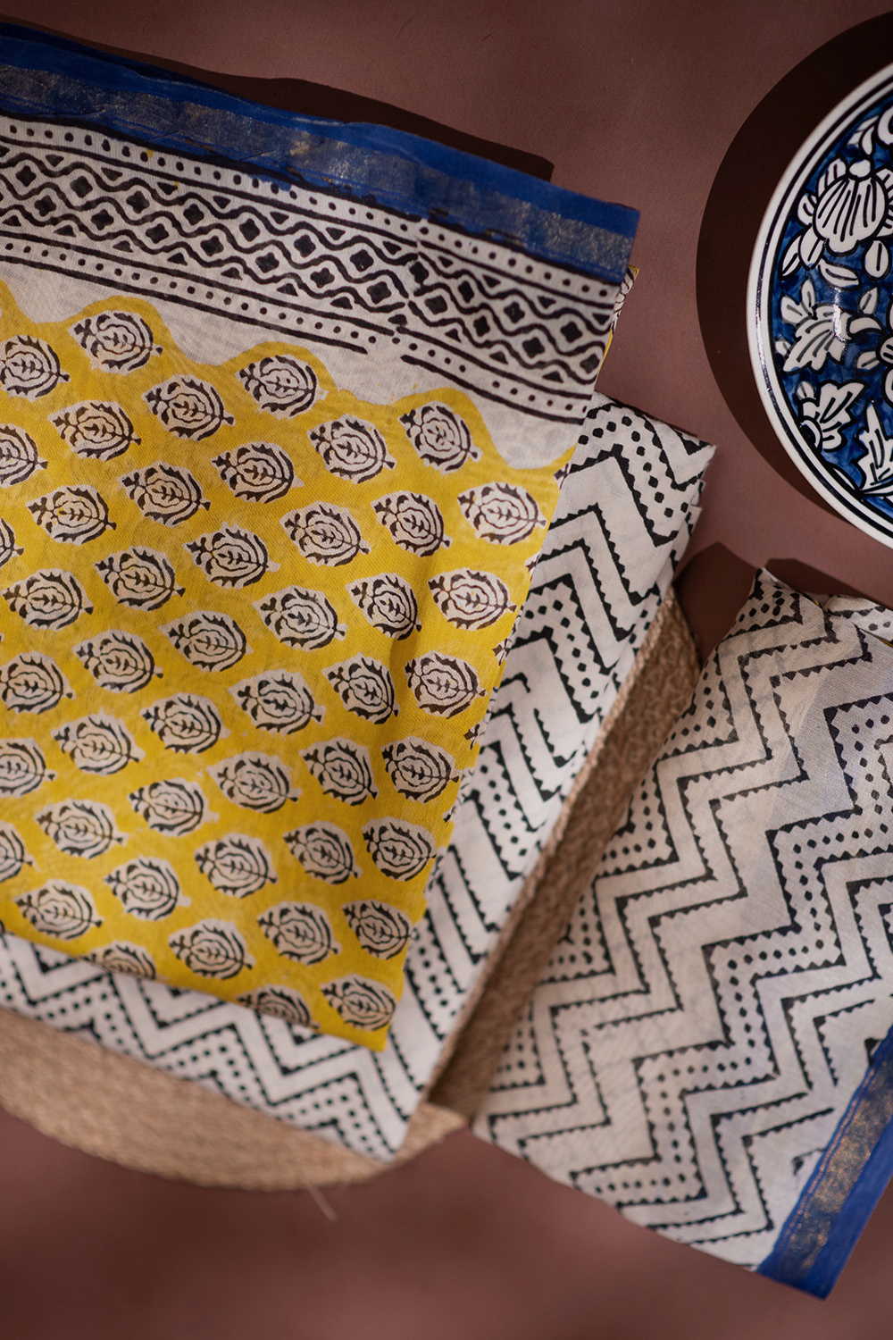 Buttas on Yellow Chanderi Silk Cotton Suit