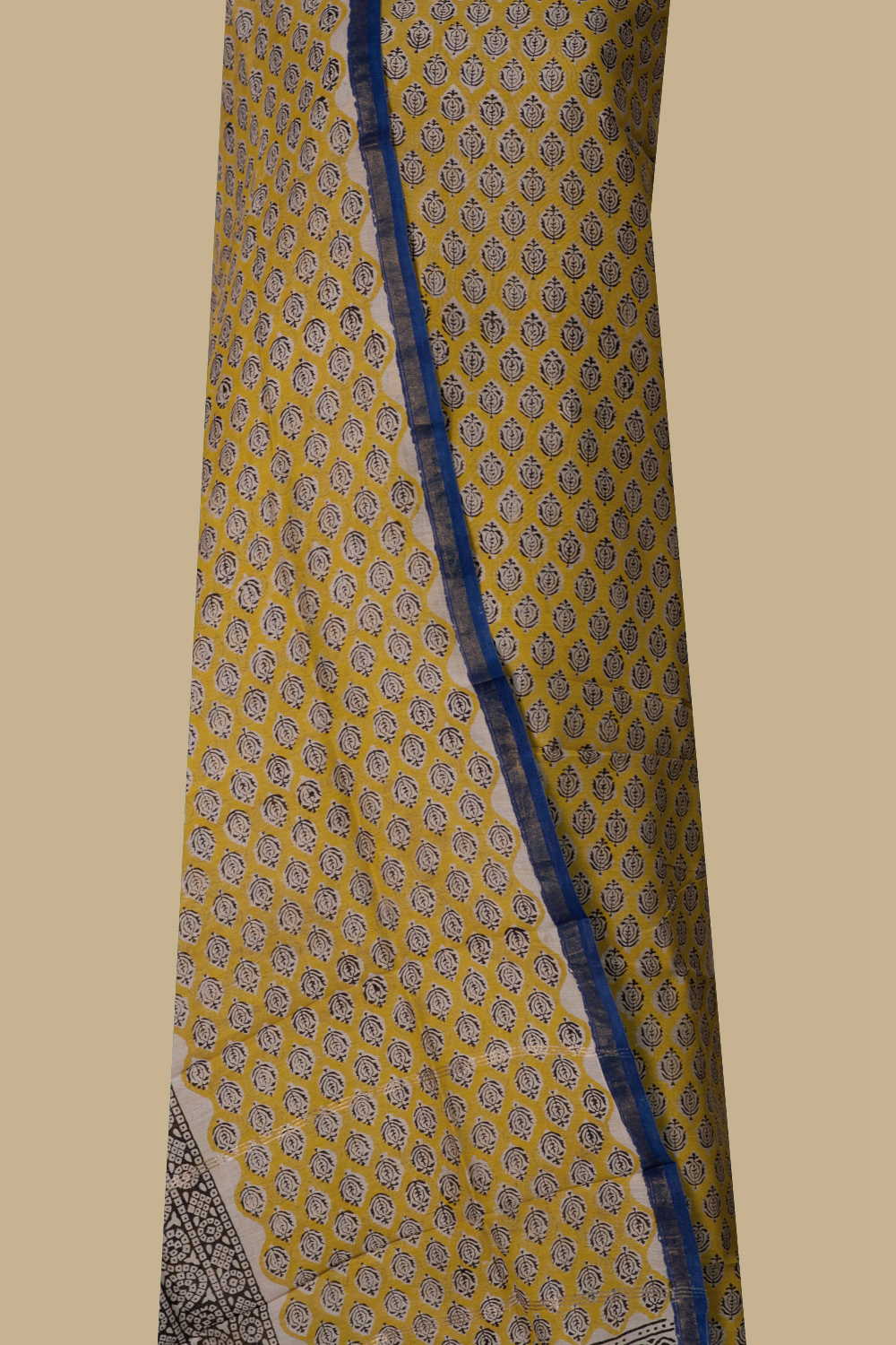 Buttas on Yellow Chanderi Silk Cotton Suit - Image 2