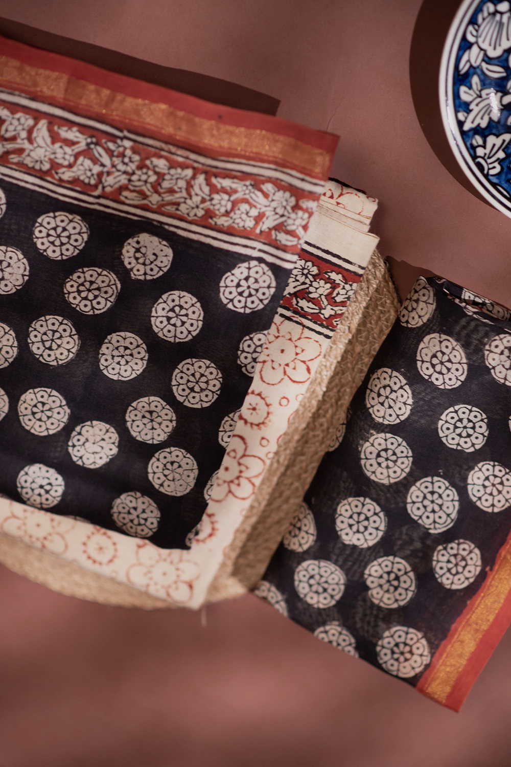 Motifs on Black Chanderi Silk Cotton Suit