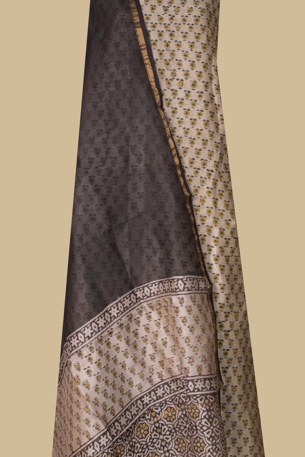 Mini Florets Chanderi Silk Cotton Suit