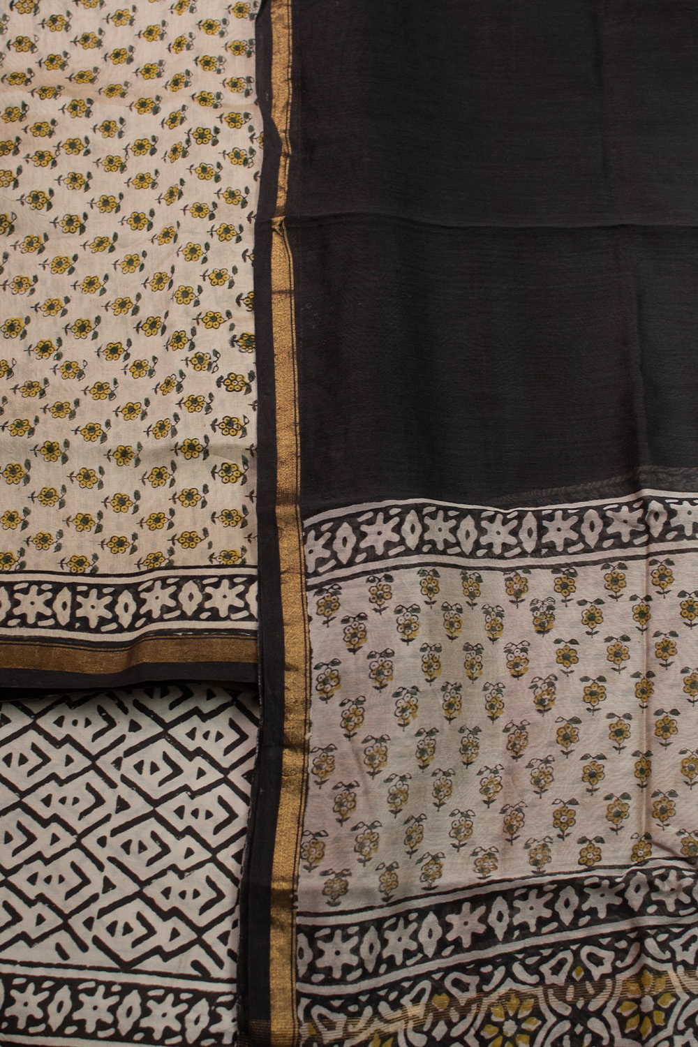 Mini Florets Chanderi Silk Cotton Suit - Image 3