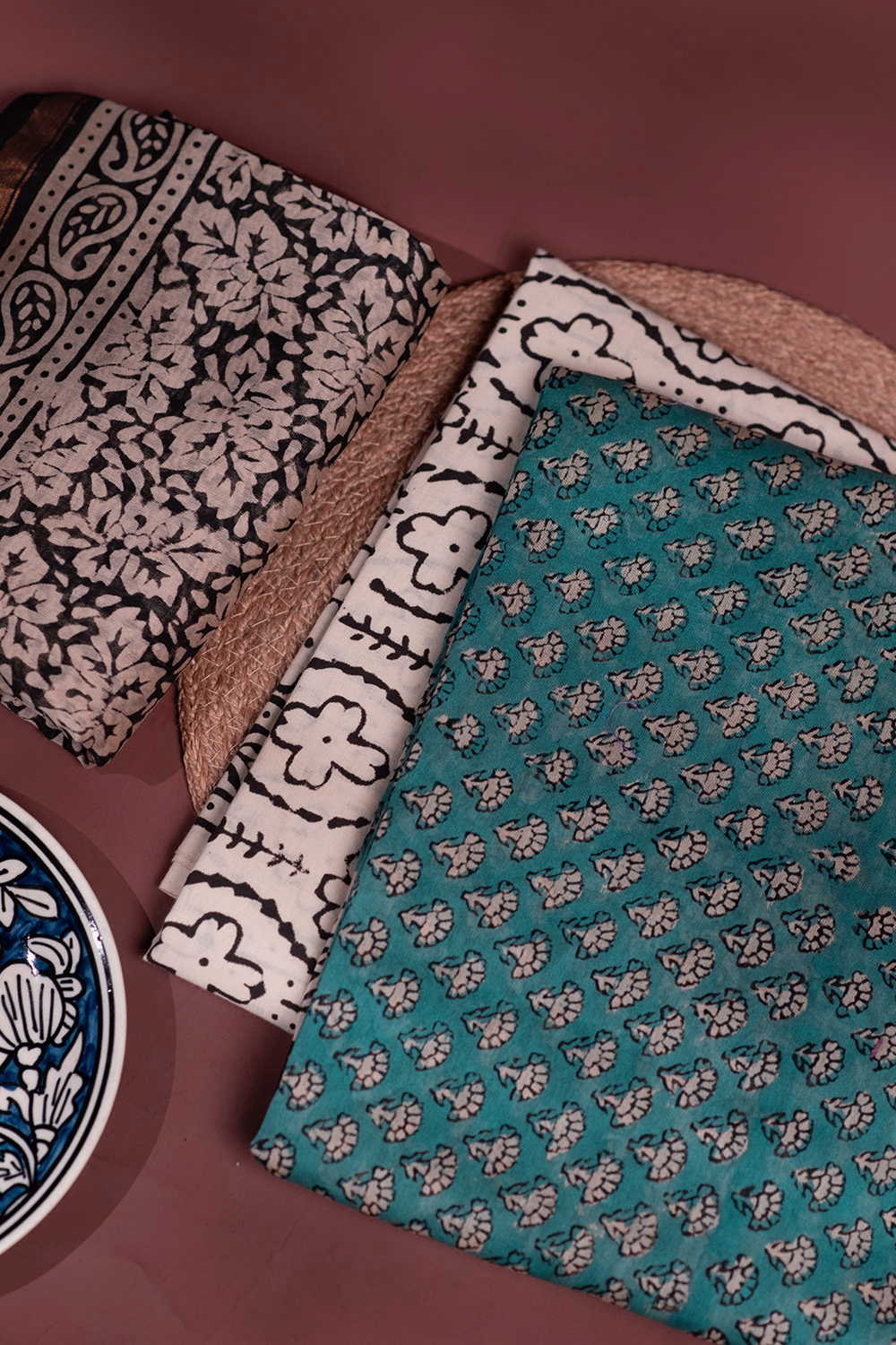 Tiny Motifs Green Chanderi Silk Cotton Suit - Image 4
