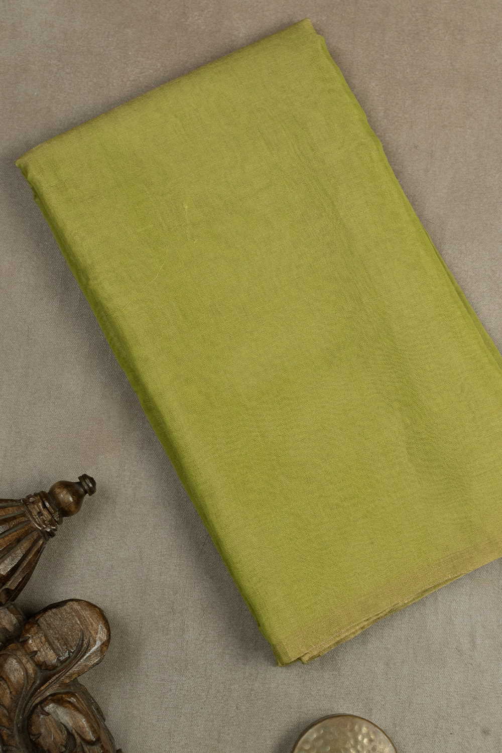 Neon Green Tissue Chanderi Mul Saree