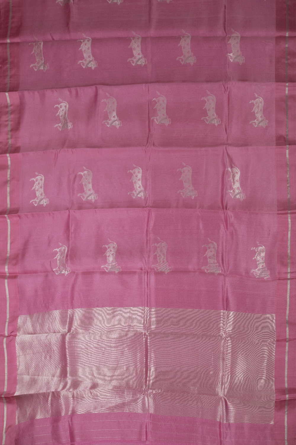 Nandi - Soft Pink Chanderi Silk saree - Image 2