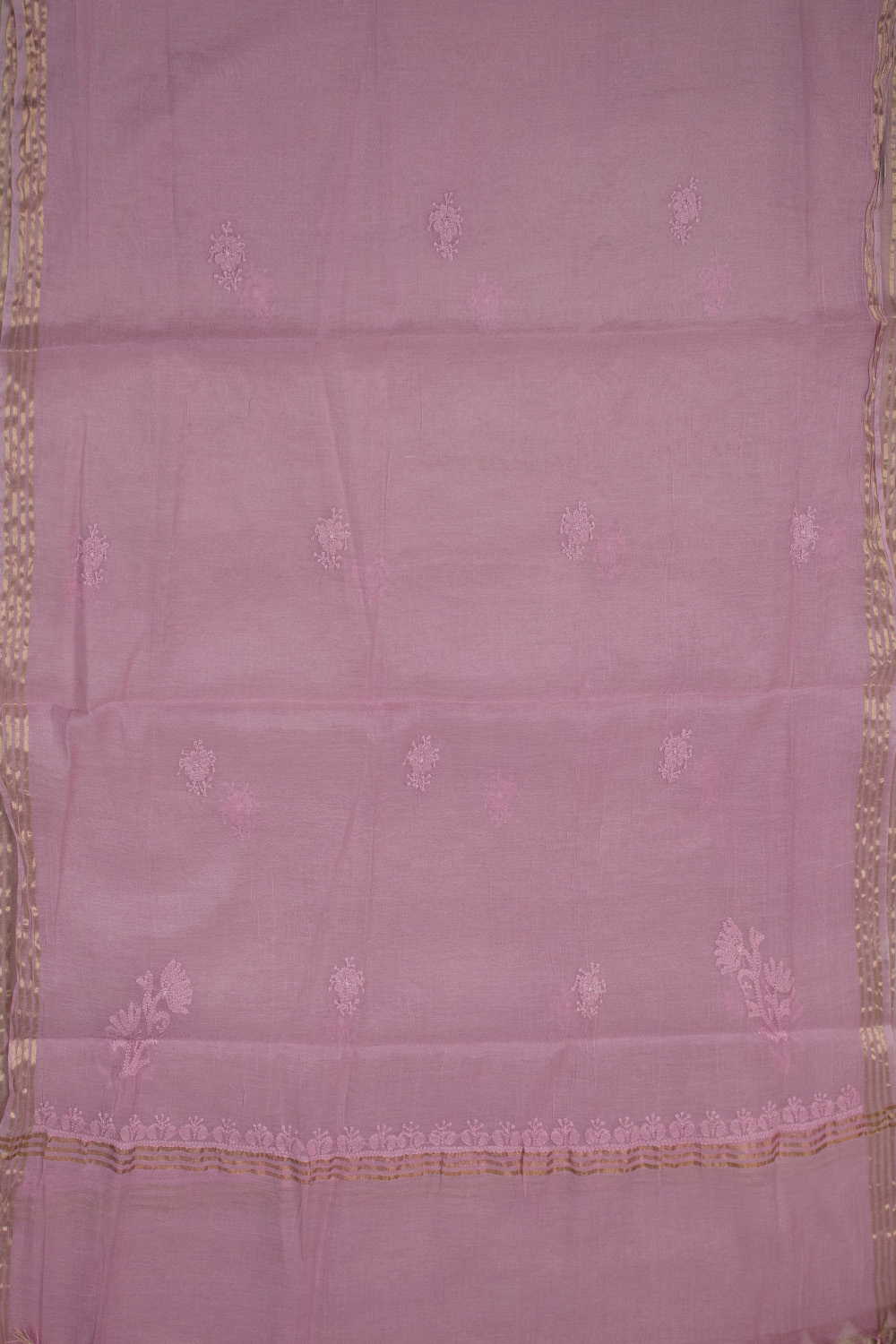 Soft Pink Mul Chanderi Top & Dupatta - Image 5
