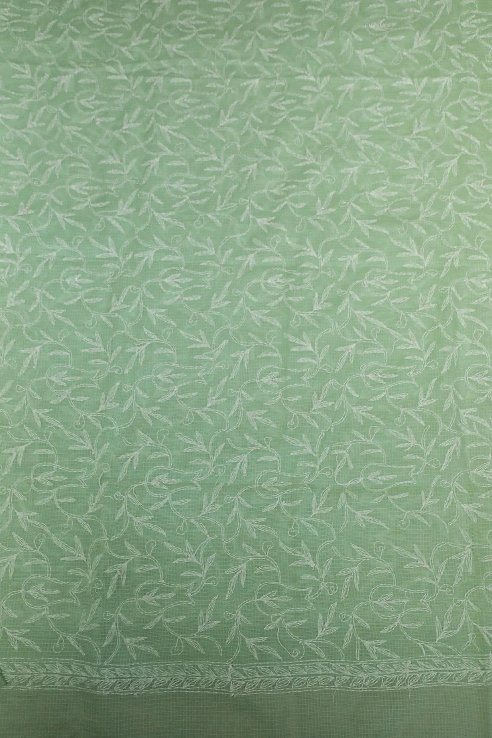 Pale Green Chikankari Kota Cotton Dupatta - Image 2