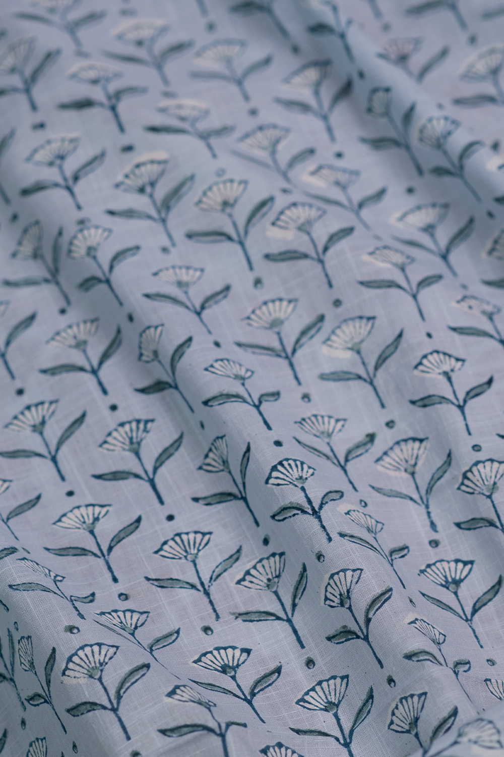 Meadow Bloom Dabu Cotton Fabric - Image 2