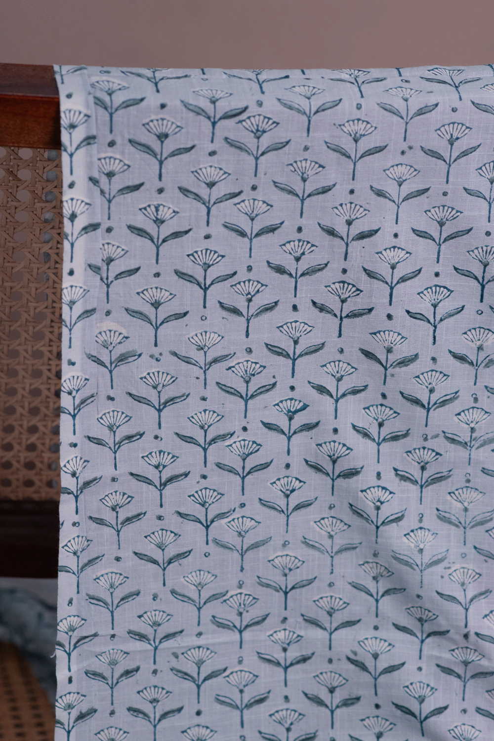 Meadow Bloom Dabu Cotton Fabric - Image 3