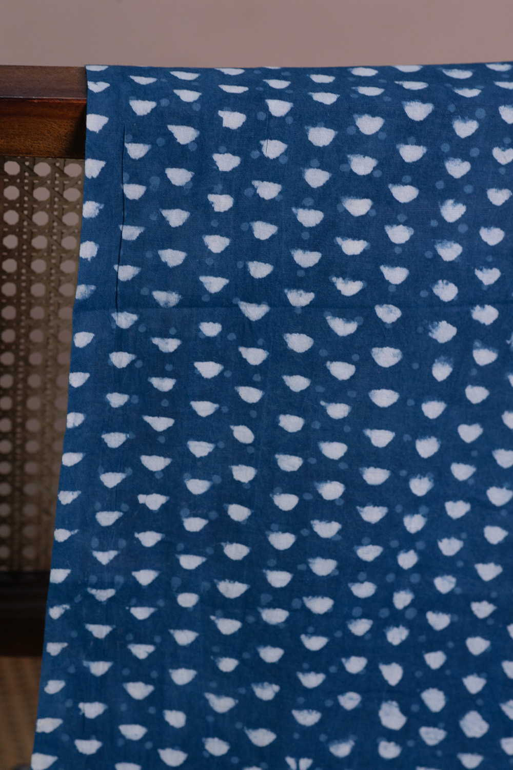 Indigo Dabu Cotton Fabric - Image 2