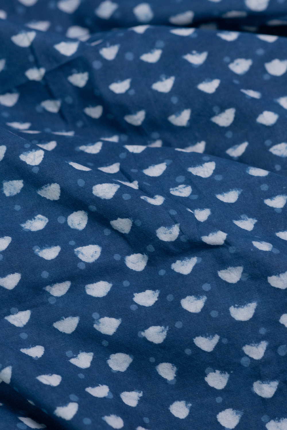 Indigo Dabu Cotton Fabric - Image 3