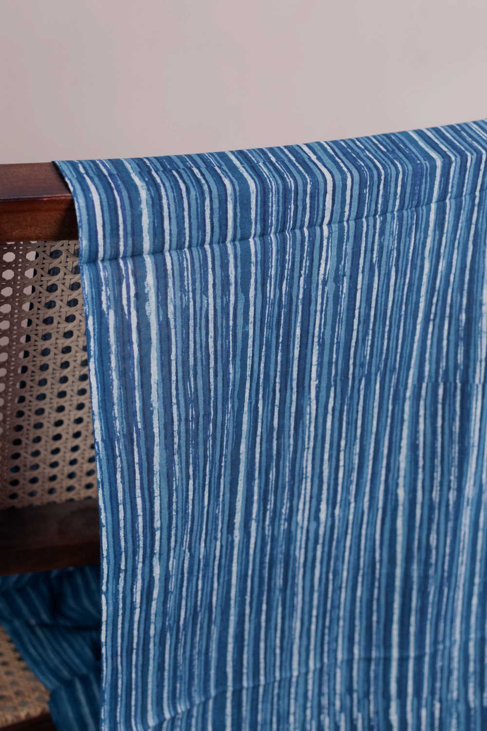 Stripe Pattern Dabu Cotton Fabric