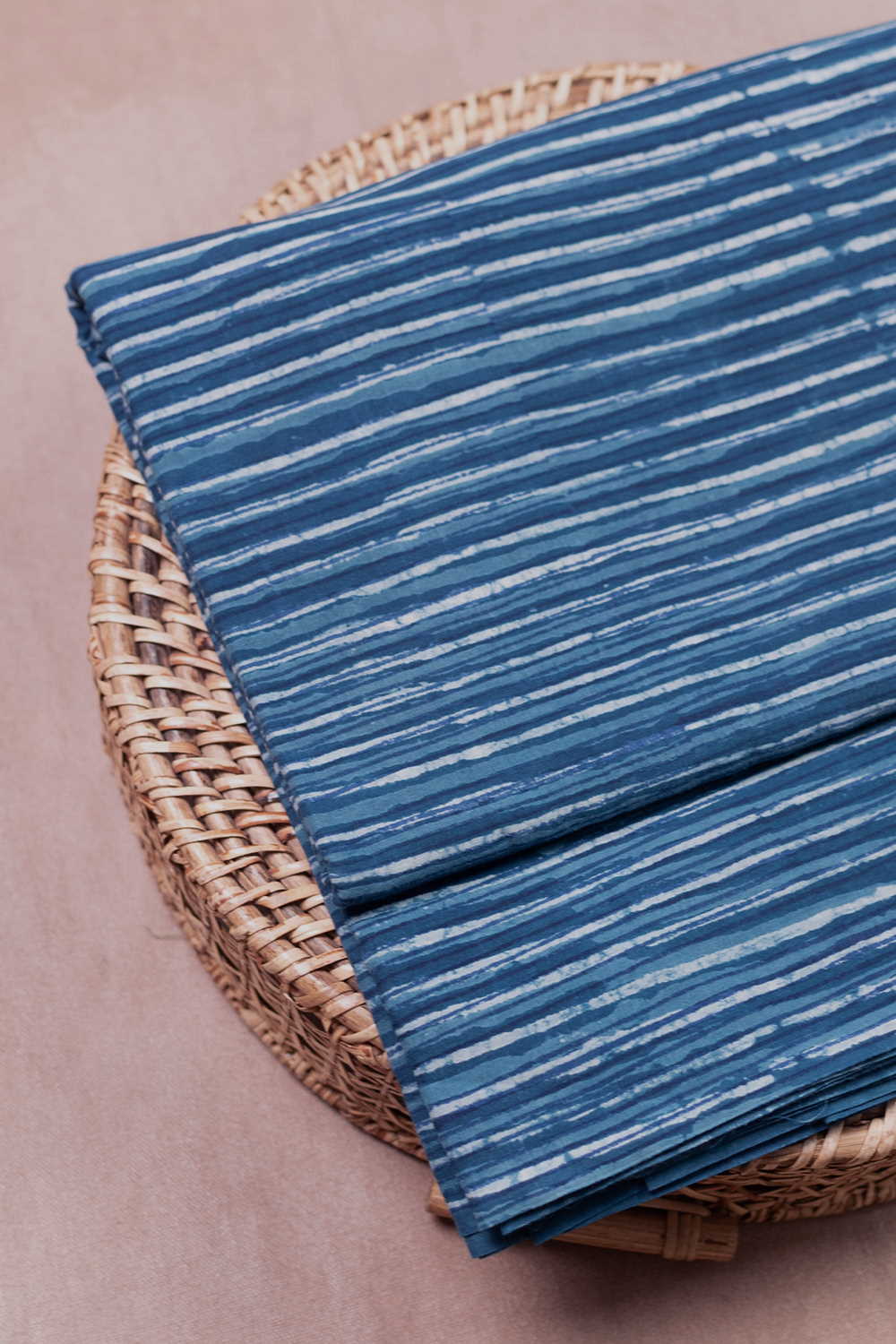 Stripe Pattern Dabu Cotton Fabric - Image 2