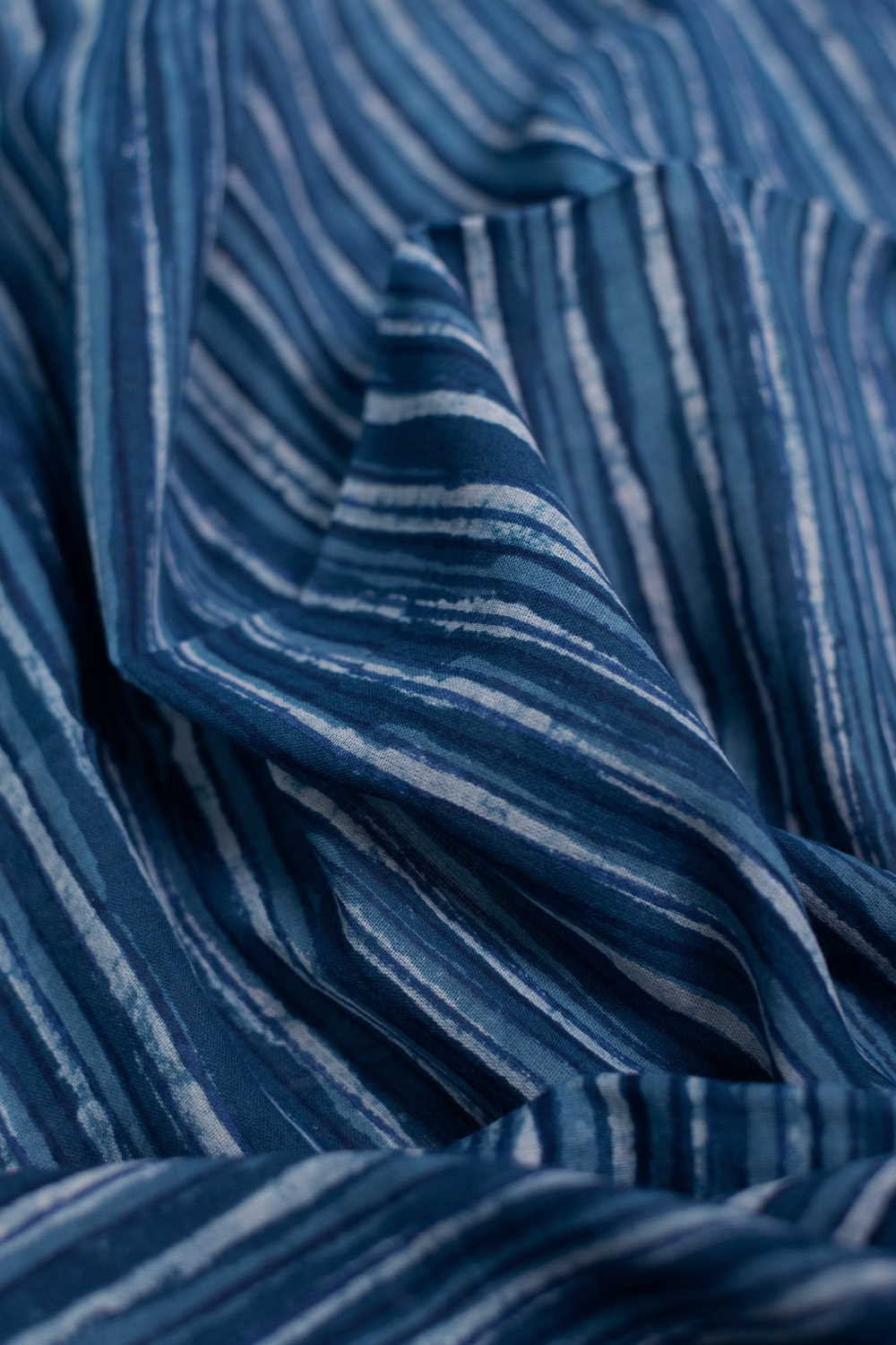 Stripe Pattern Dabu Cotton Fabric - Image 3