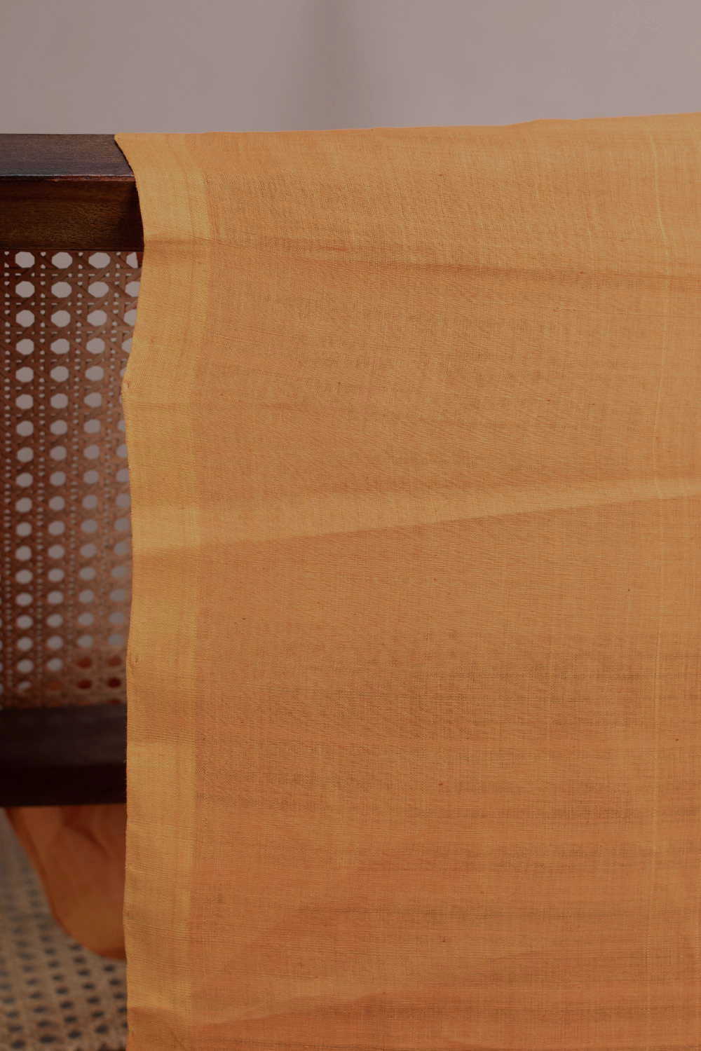 Darker Orange Mangalagiri Cotton Fabric-0.5 m - Image 2