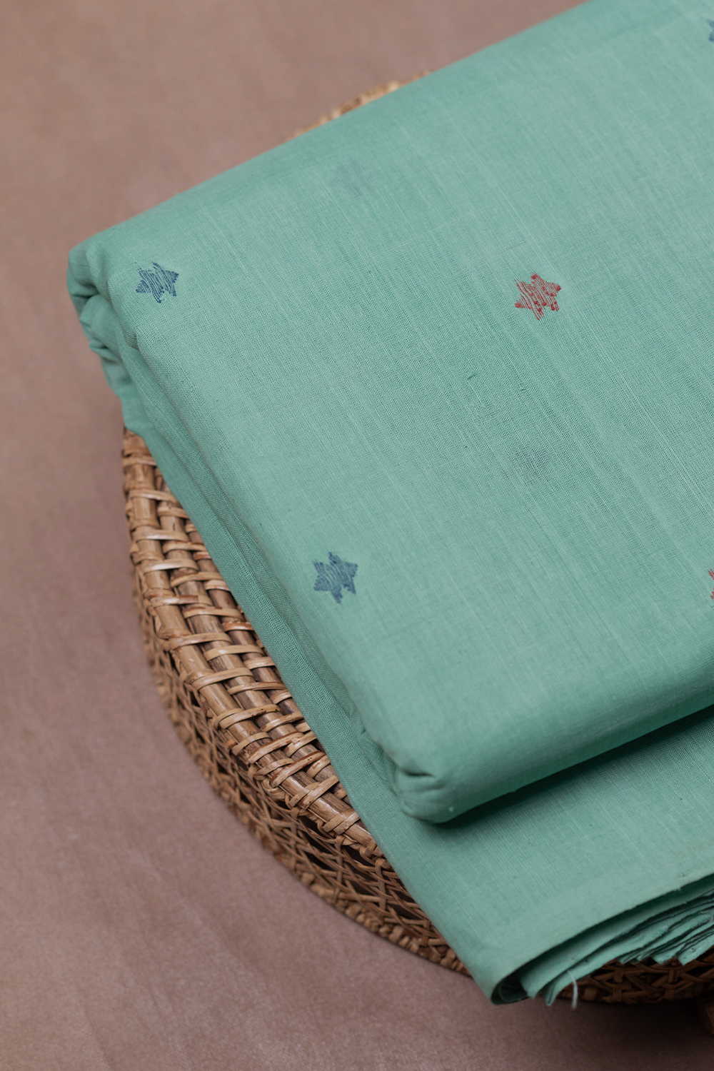 Seafoam Green Handspun Cotton Fabric