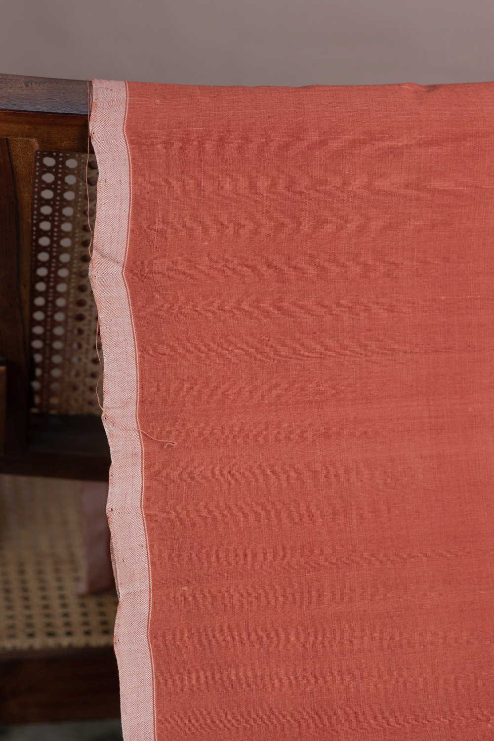 Brick Maroon Handspun Cotton Fabric