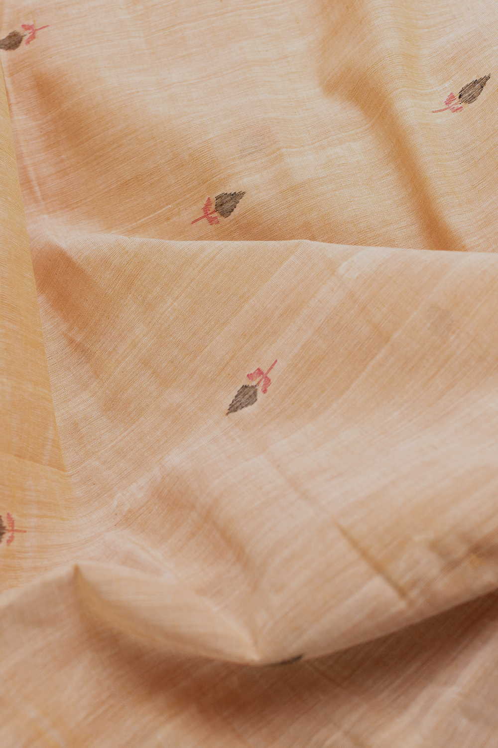 Butta - Beige Handspun Cotton Fabric - Image 3