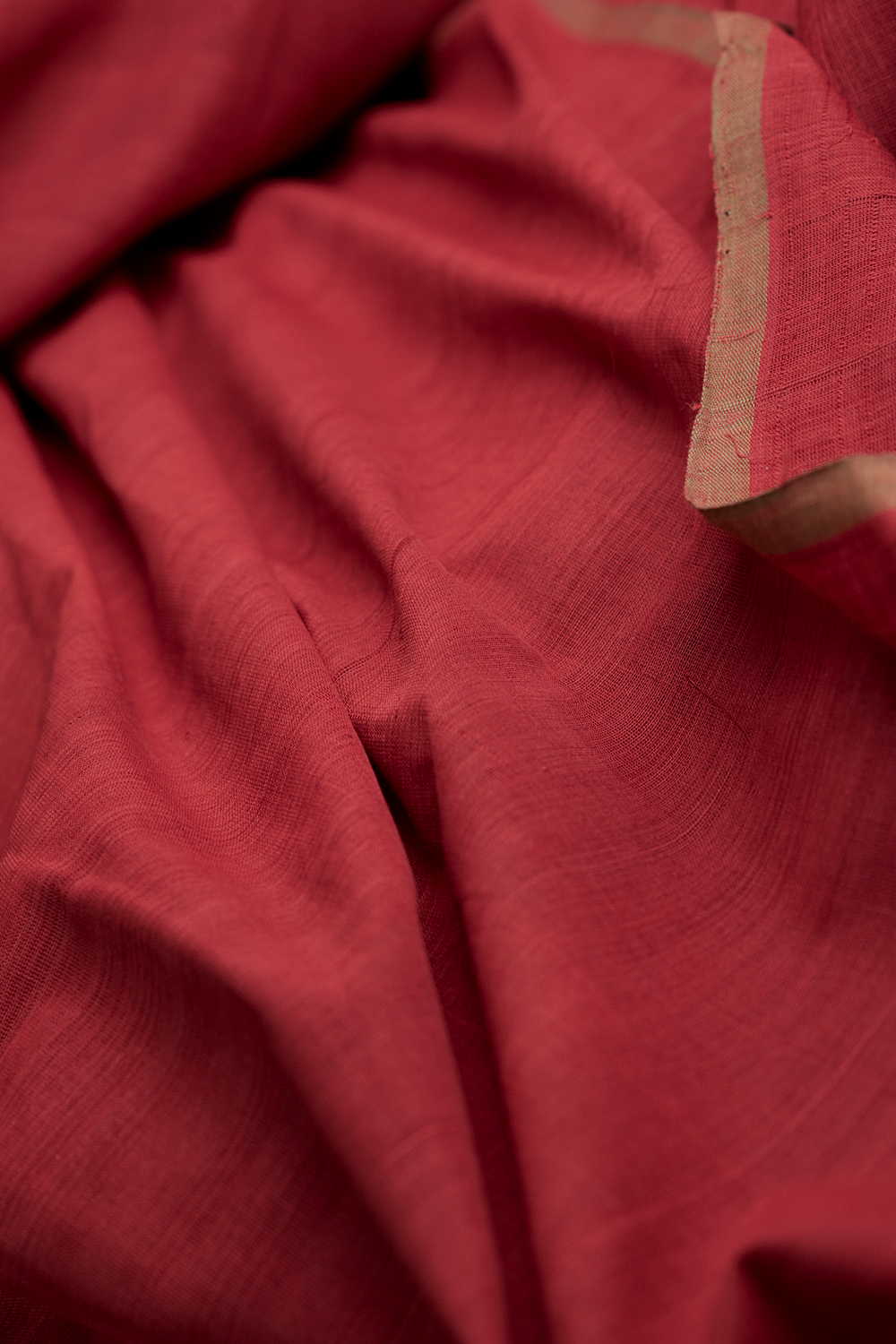 Maroon Handspun Cotton Fabric - Image 3
