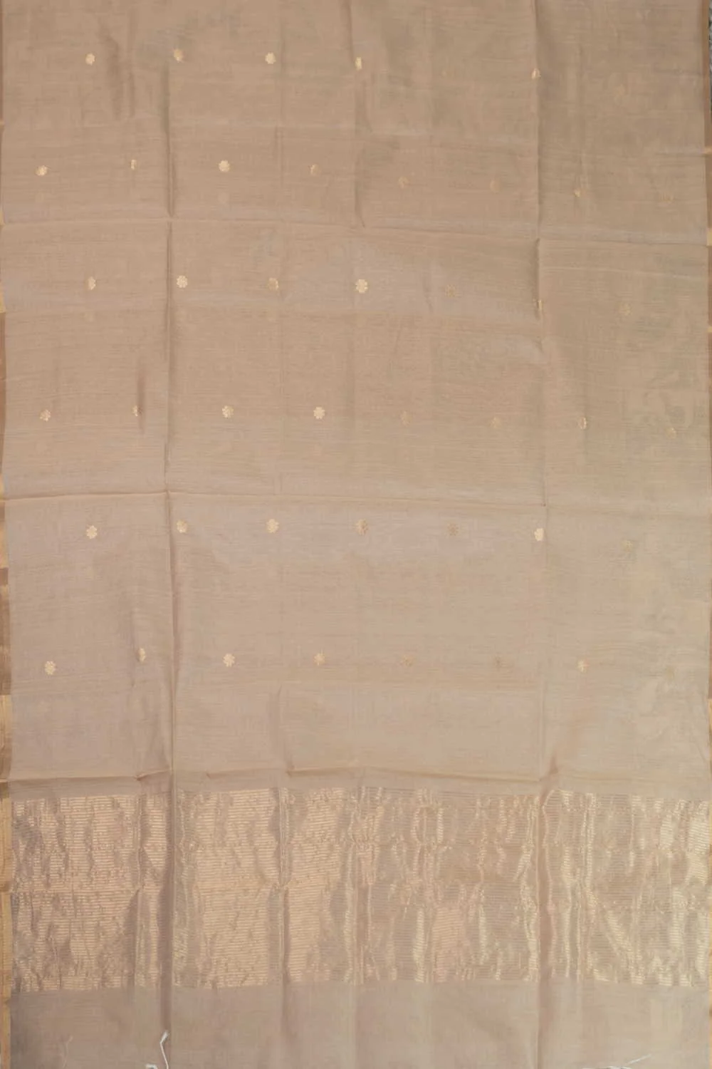 Light Beige Chanderi Silk Cotton Dupatta - Image 3