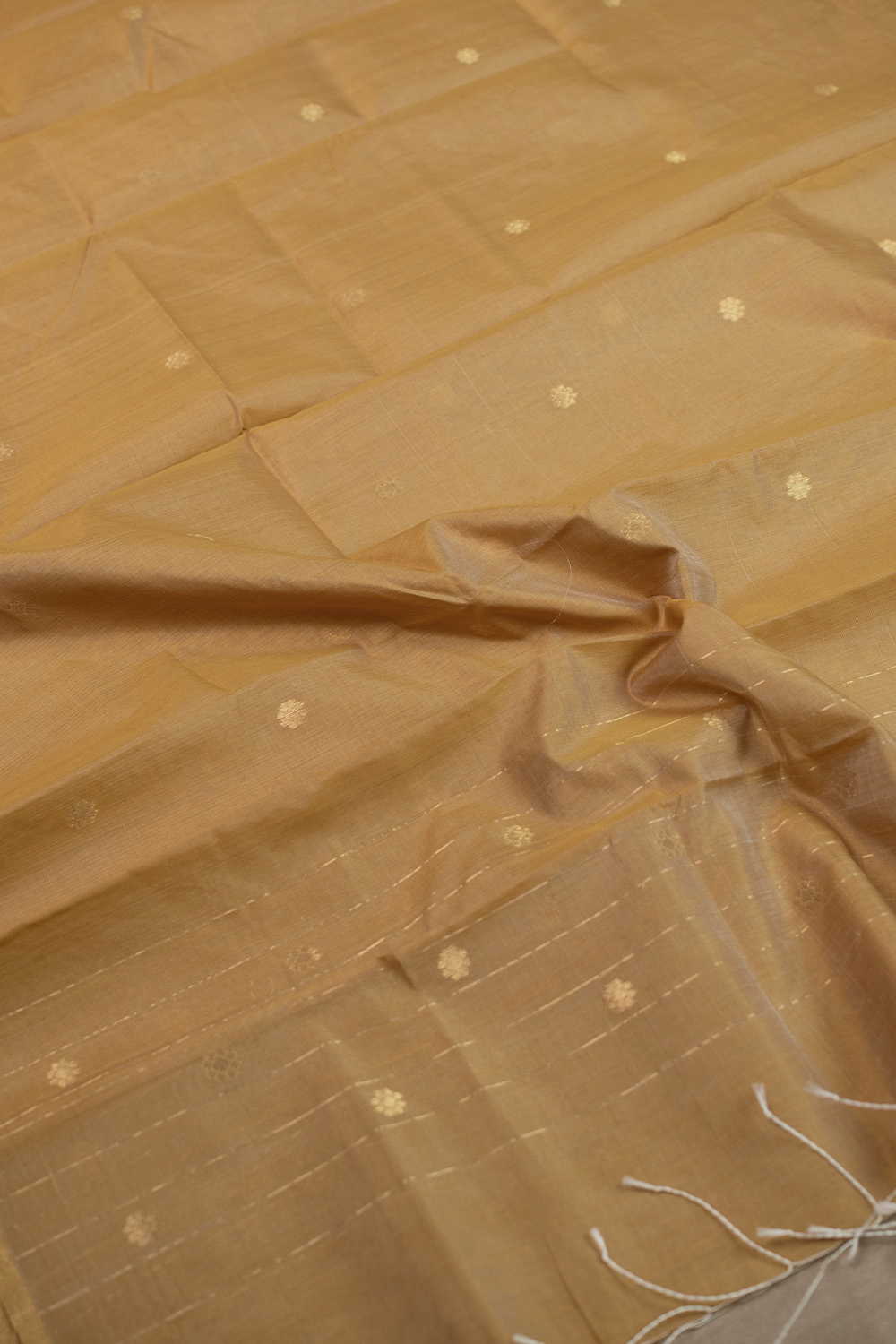 Yellowish Beige Chanderi Silk Cotton Dupatta - Image 4