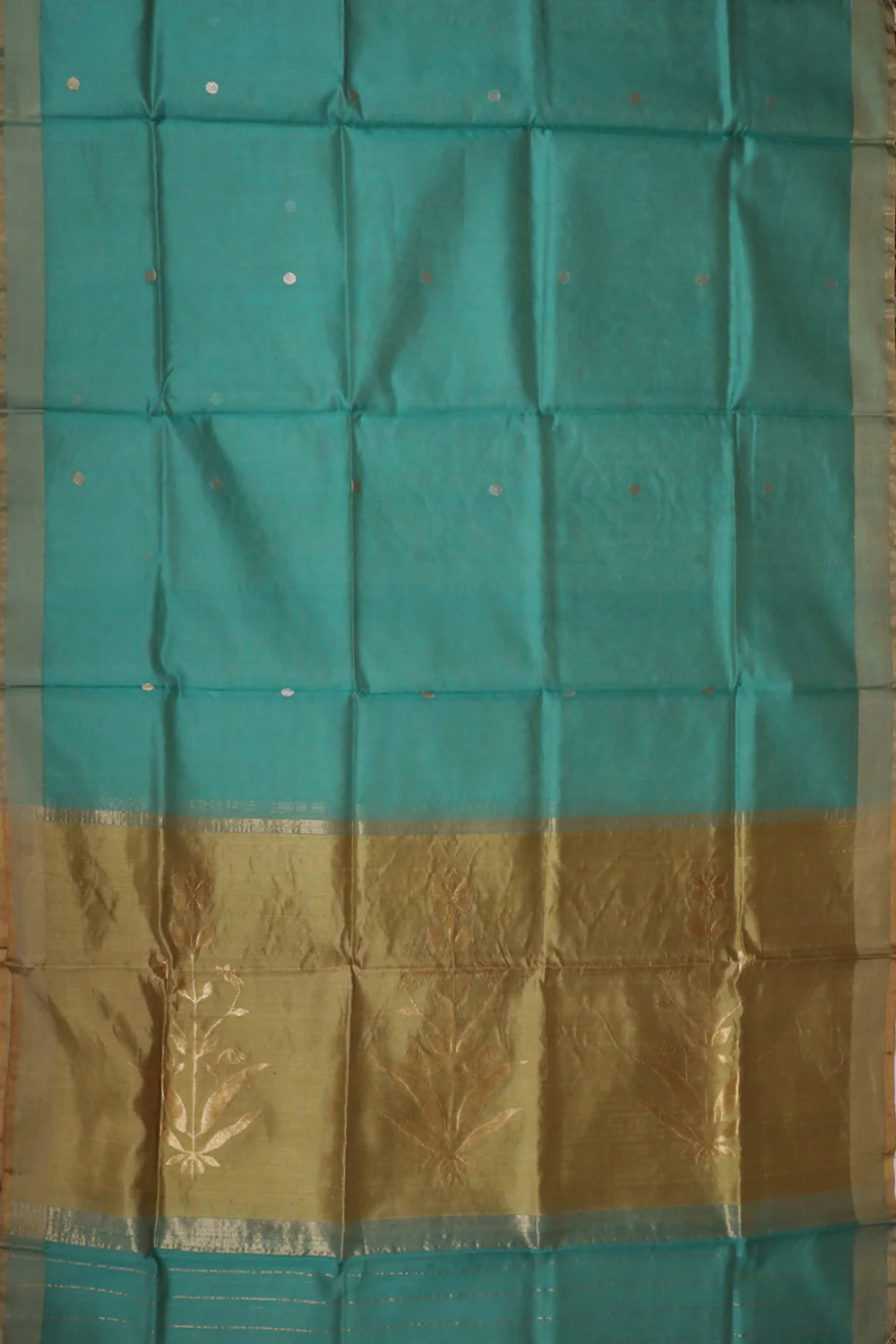 Blue Handwoven Chanderi Dupatta - Image 3