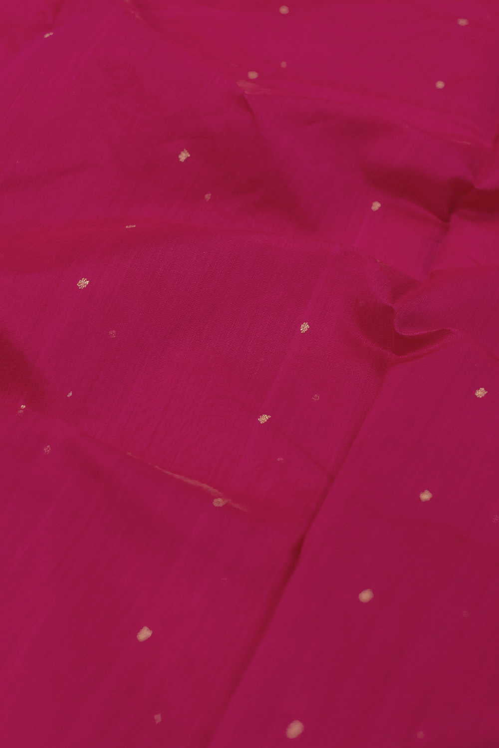 Pink with Zari Butti Chanderi Silk Cotton Fabric - Image 4