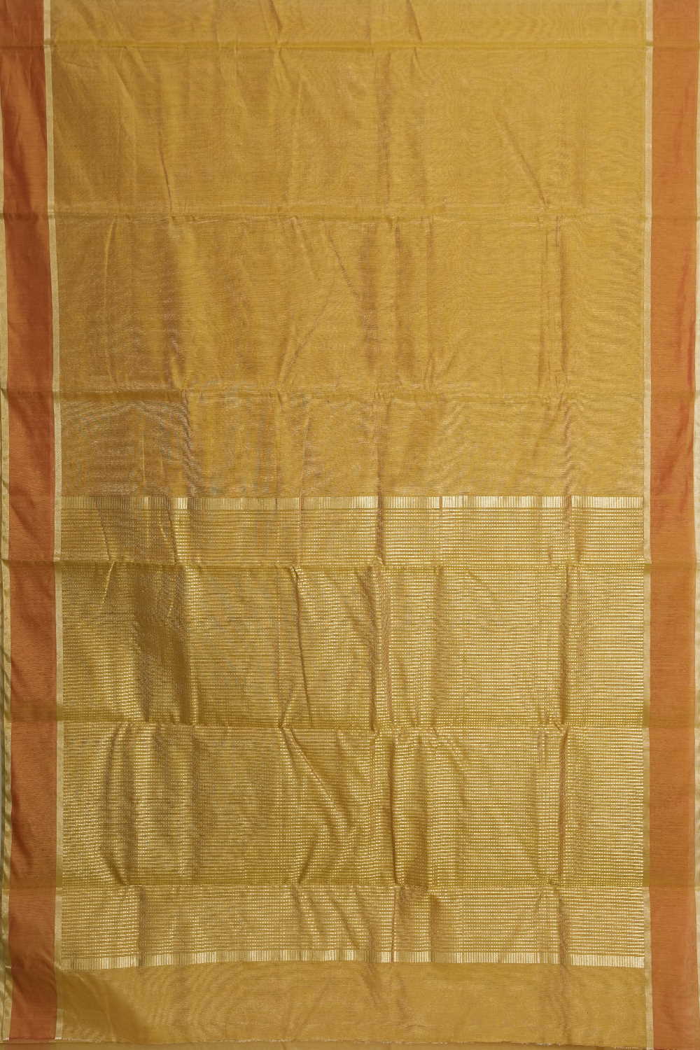 Gliterry Yellow Handwoven Tissue Chanderi Saree - Image 2
