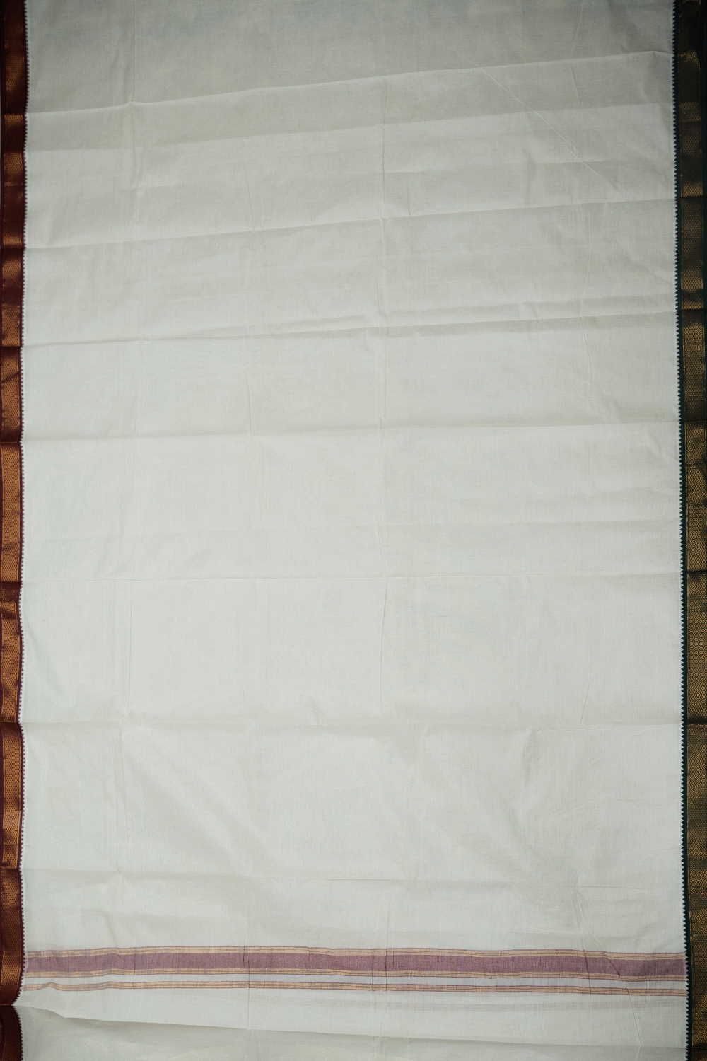 Off-White Cotton Dhoti with Creamy Green Shirt - Image 4