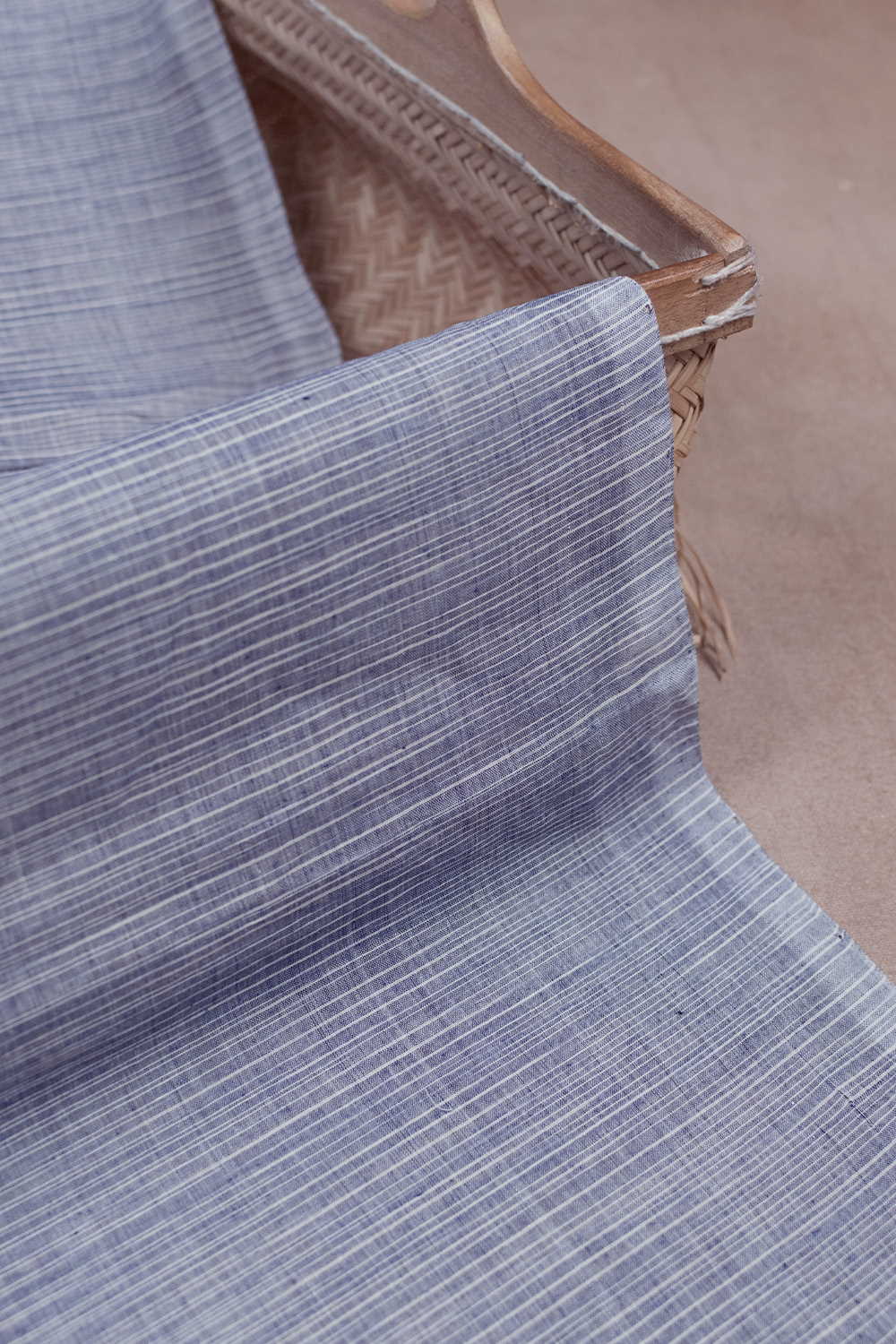 Off-White Handwoven Cotton Dhoti with Handwoven Shirt - Image 5