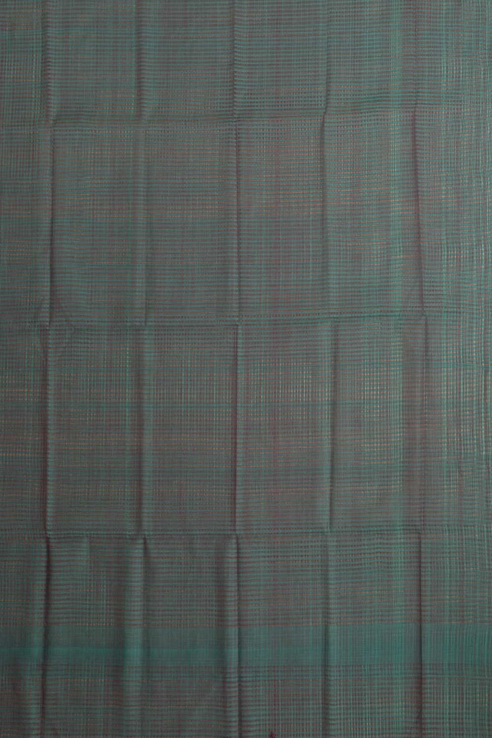 Green with Pink Handwoven Cotton Dupatta - Image 2