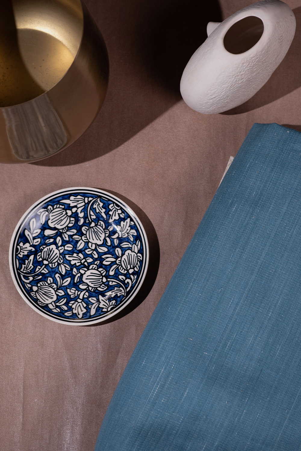 Blue Colored Denim Reversible Fabric - Image 3