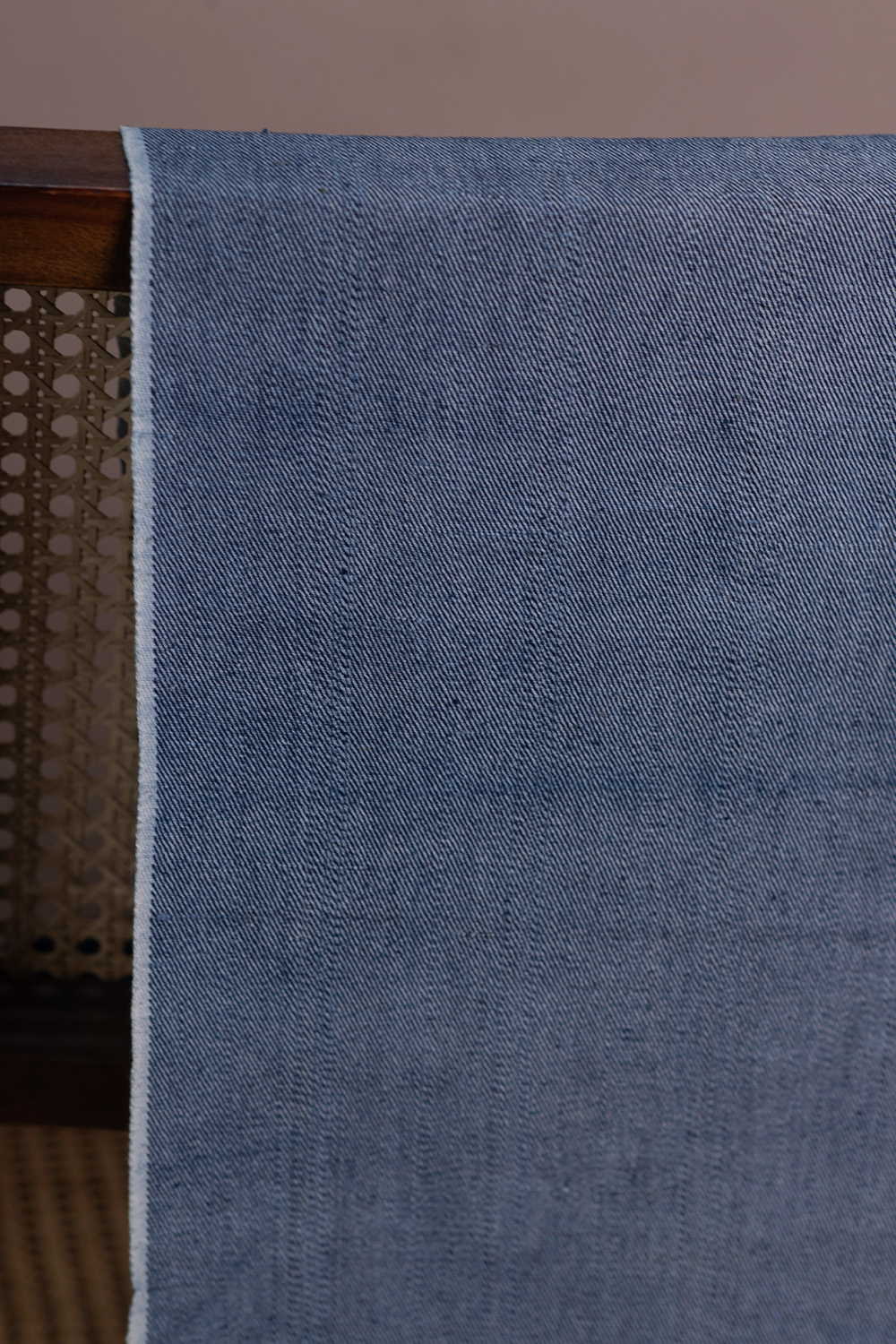Deep Blue Denim Reversible Fabric - Image 2