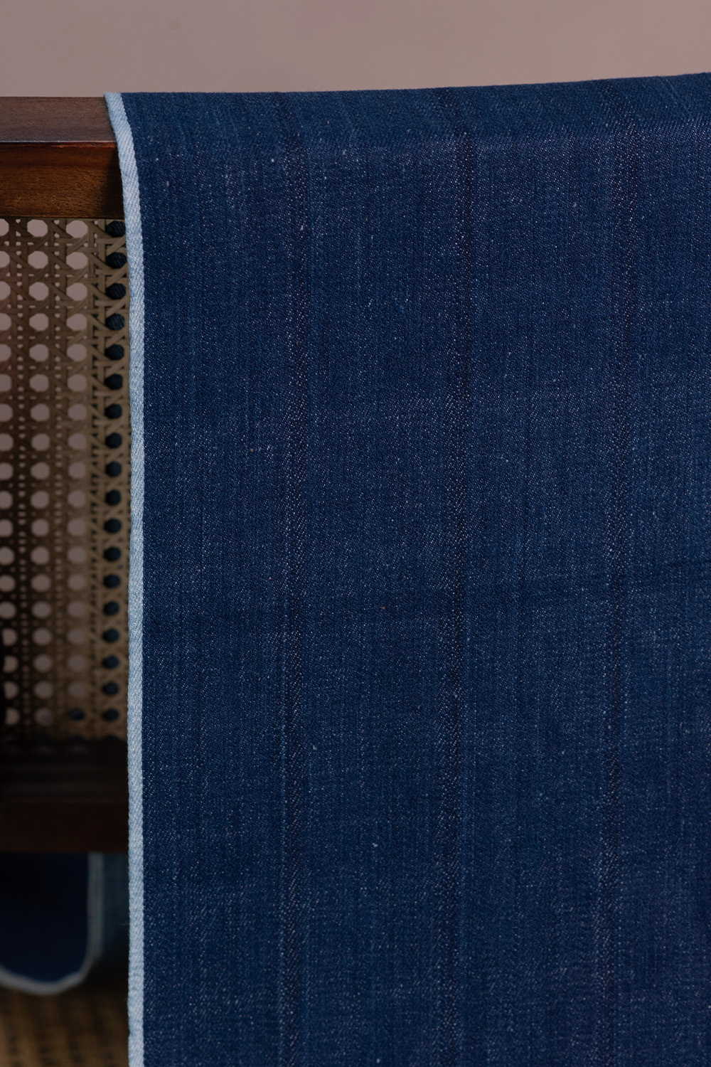 Deep Blue Denim Reversible Fabric - Image 3