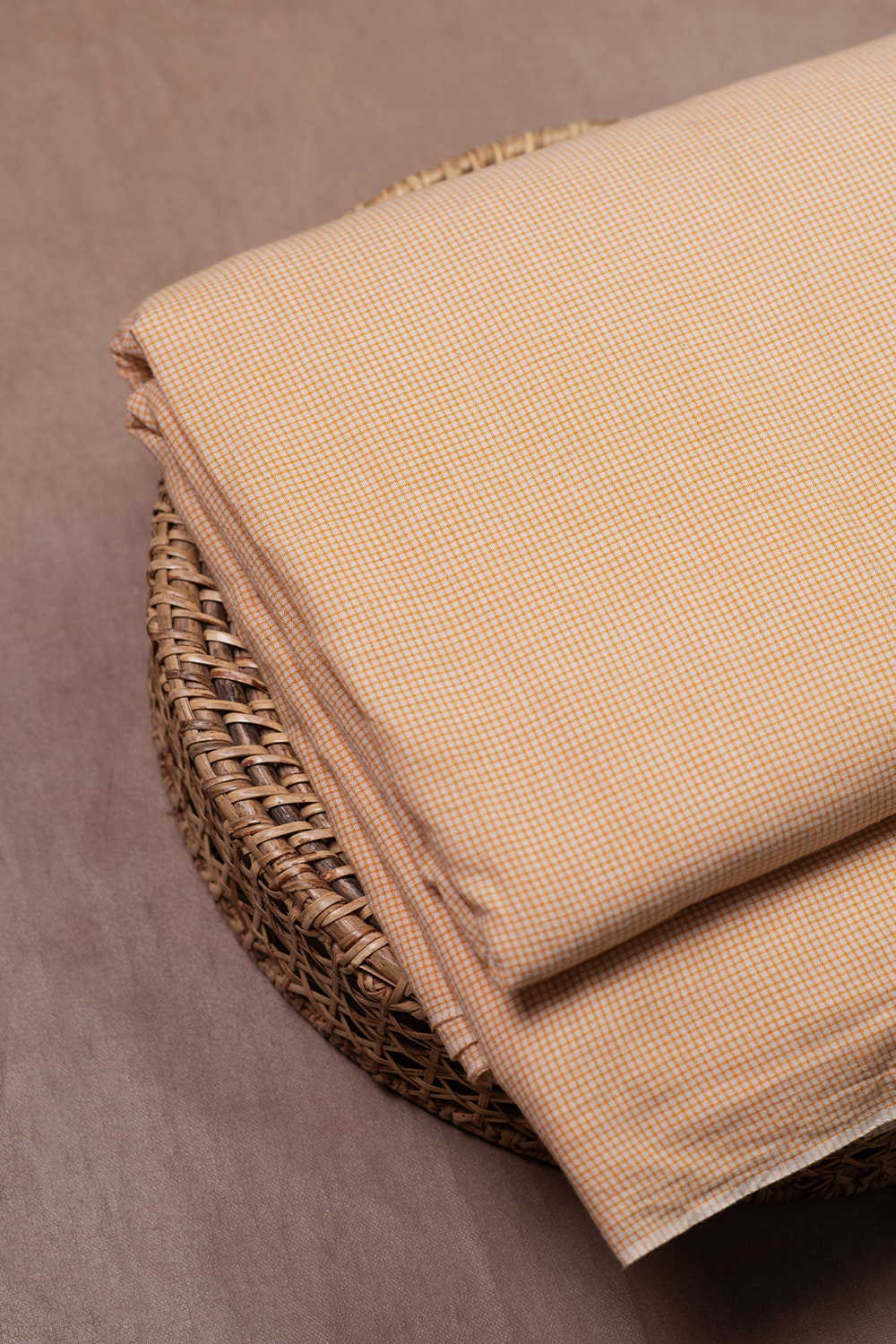 Mini Checkered Handwoven Cotton Fabric - Image 2
