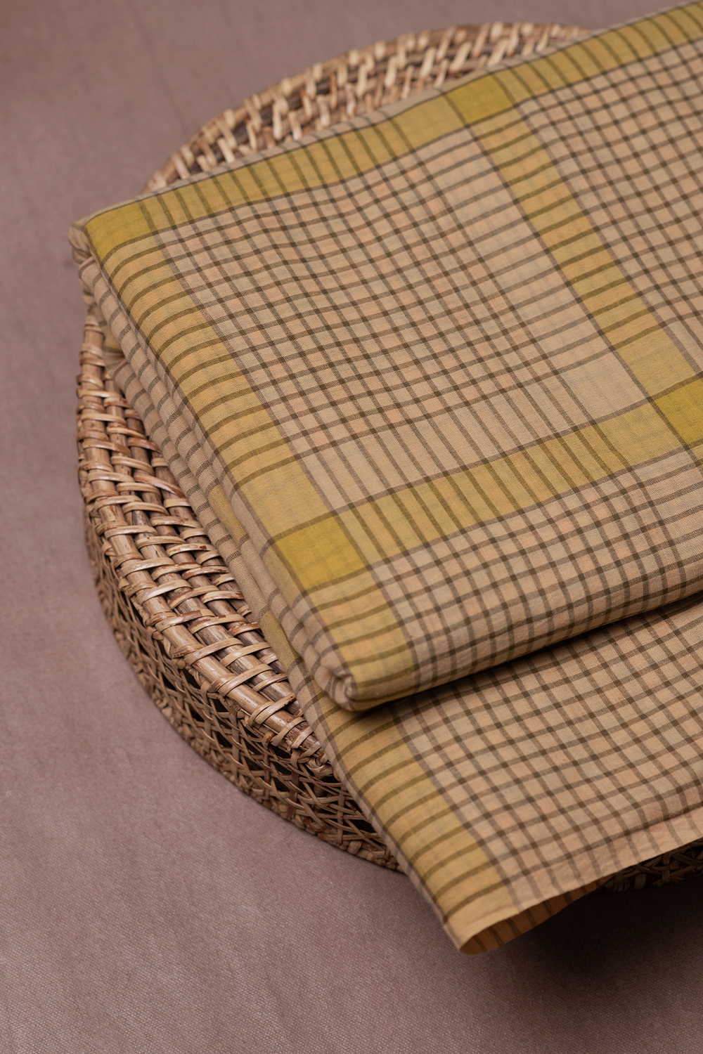 Classic Checks Handwoven Cotton Fabric